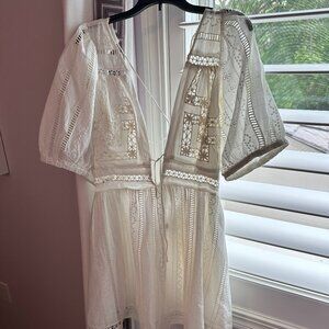 Urban Outfitters Marla Eyelet Puff Sleeve Mini Dress